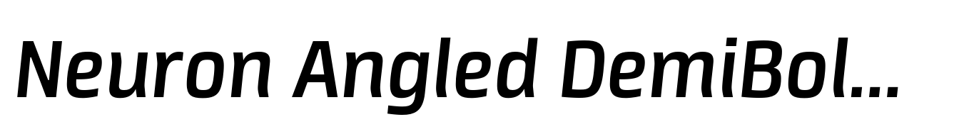 Neuron Angled DemiBold Italic